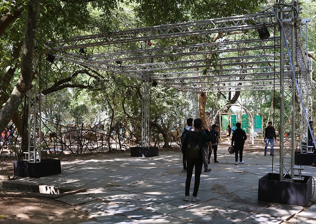 Pneumatic Sound Field exhibited at Serendipity Arts Festival, Goa, India, 2022