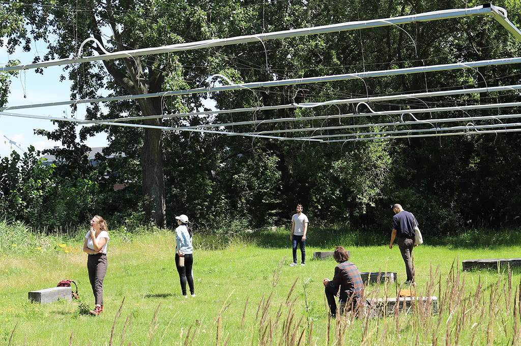 Pneumatic Sound Field exhibited at DordtYart, Dordrecht, Netherlands, 2018-2019