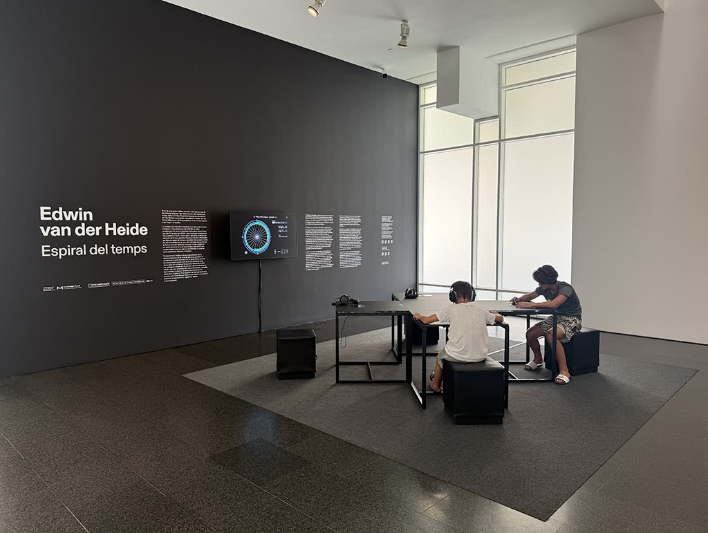 Spiral of Time by Edwin van der Heide exhibited at MACBA in Barcelona